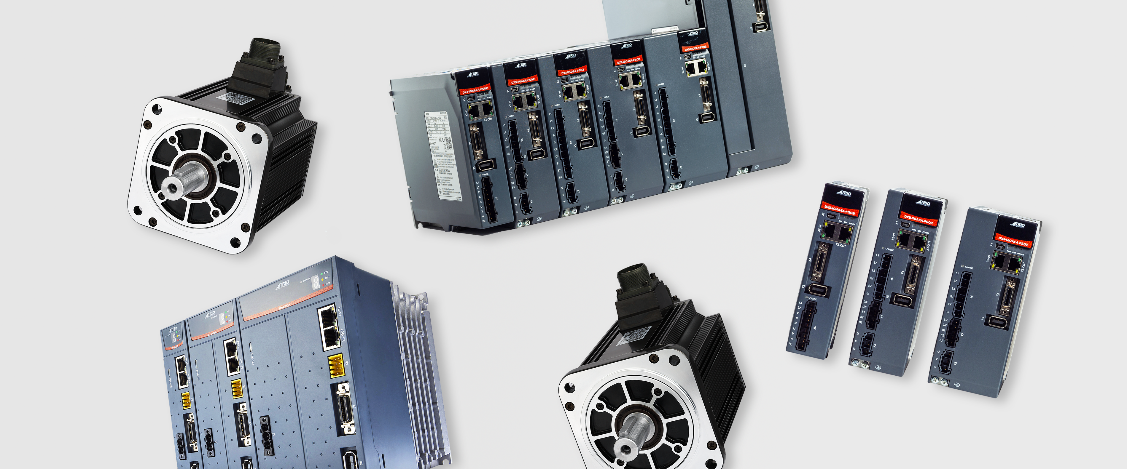 Améliorez vos automatismes industriels avec l'ensemble de motorisation brushless (MXL et MXM) et de variateurs brushless (DX3 et DX4) de Trio Motion