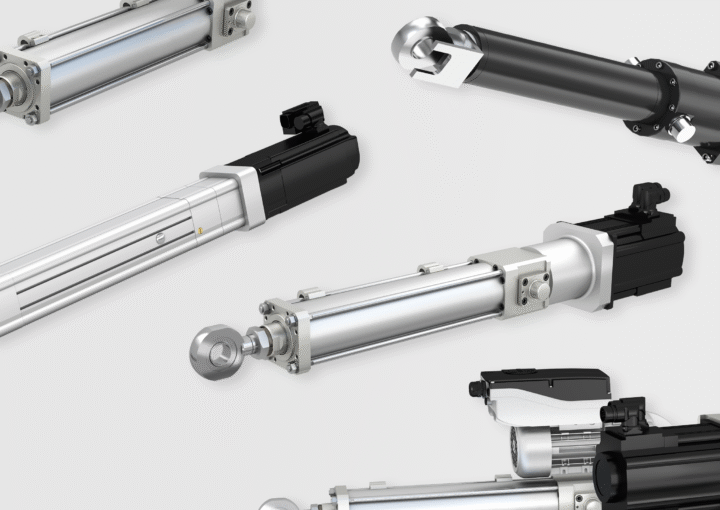 Gamme de vérins électriques à vis à rouleaux d’Ewellix (CASM-100, LEMC et SRSA) : Performance, précision et forte charge.