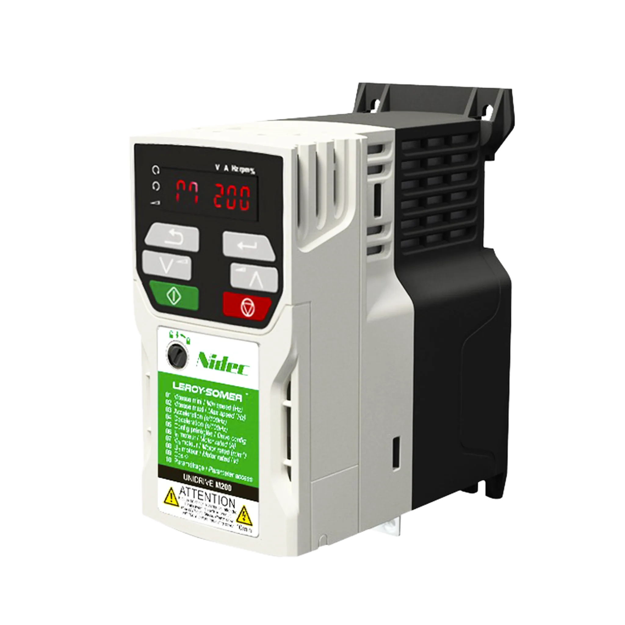 Variateur asynchrone Unidrive M200 de Nidec Leroy Somer