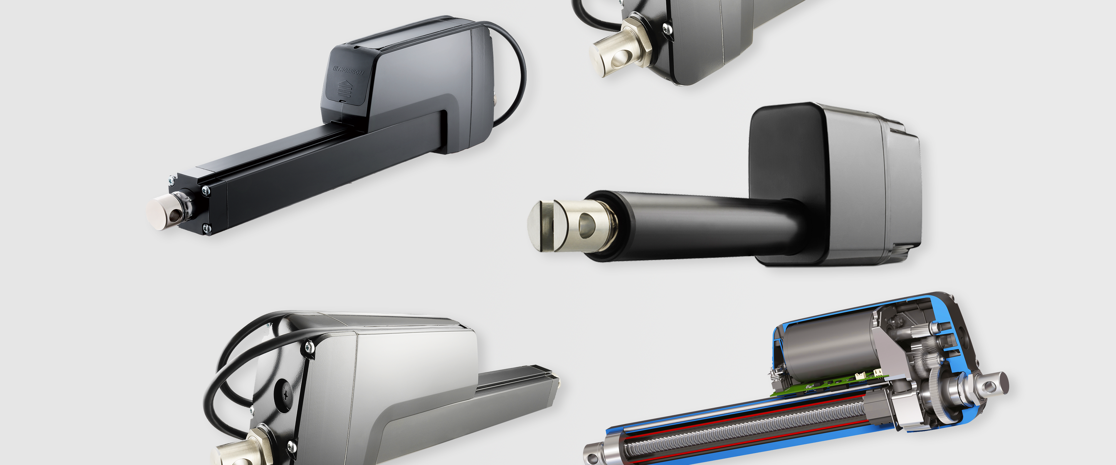 Vérins électriques Electrak HD Thomson : Actionneurs linéaires haute performance avec électronique embarquée.